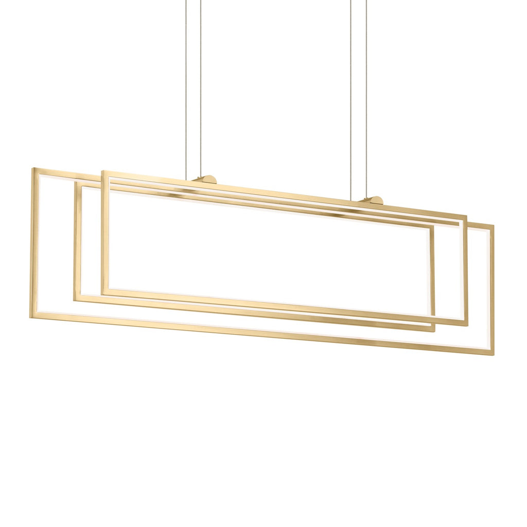 KICHLER 84331CG Jestin 46 Inch Led Linear Chandelier In Champagne Gold