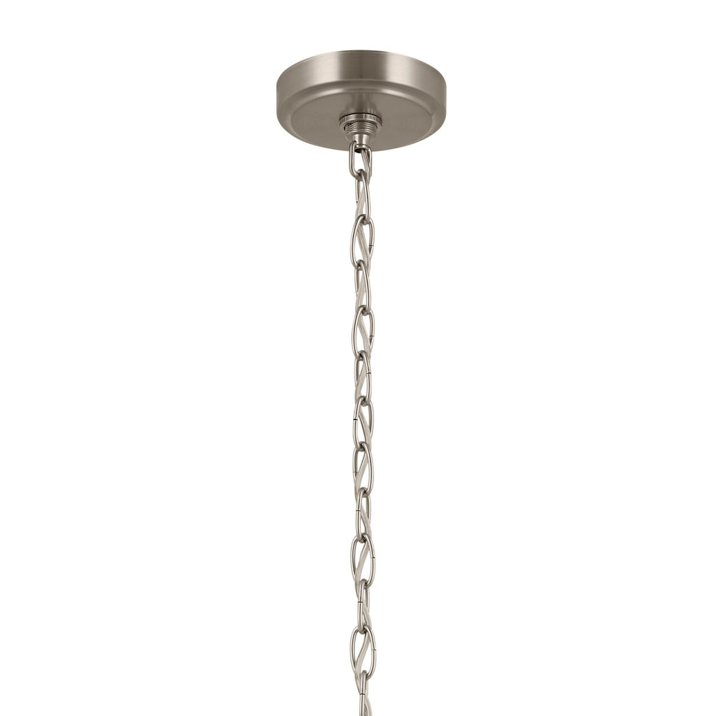 KICHLER 52616NI Winslow 26-Inch 6 Light Chandelier With Clear Seeded Glass In Brushed Nickel
