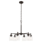 KICHLER 52616OZ Winslow 26-Inch 6 Light Chandelier With Clear Seeded Glass In Olde Bronze
