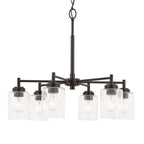 KICHLER 52616OZ Winslow 26-Inch 6 Light Chandelier With Clear Seeded Glass In Olde Bronze