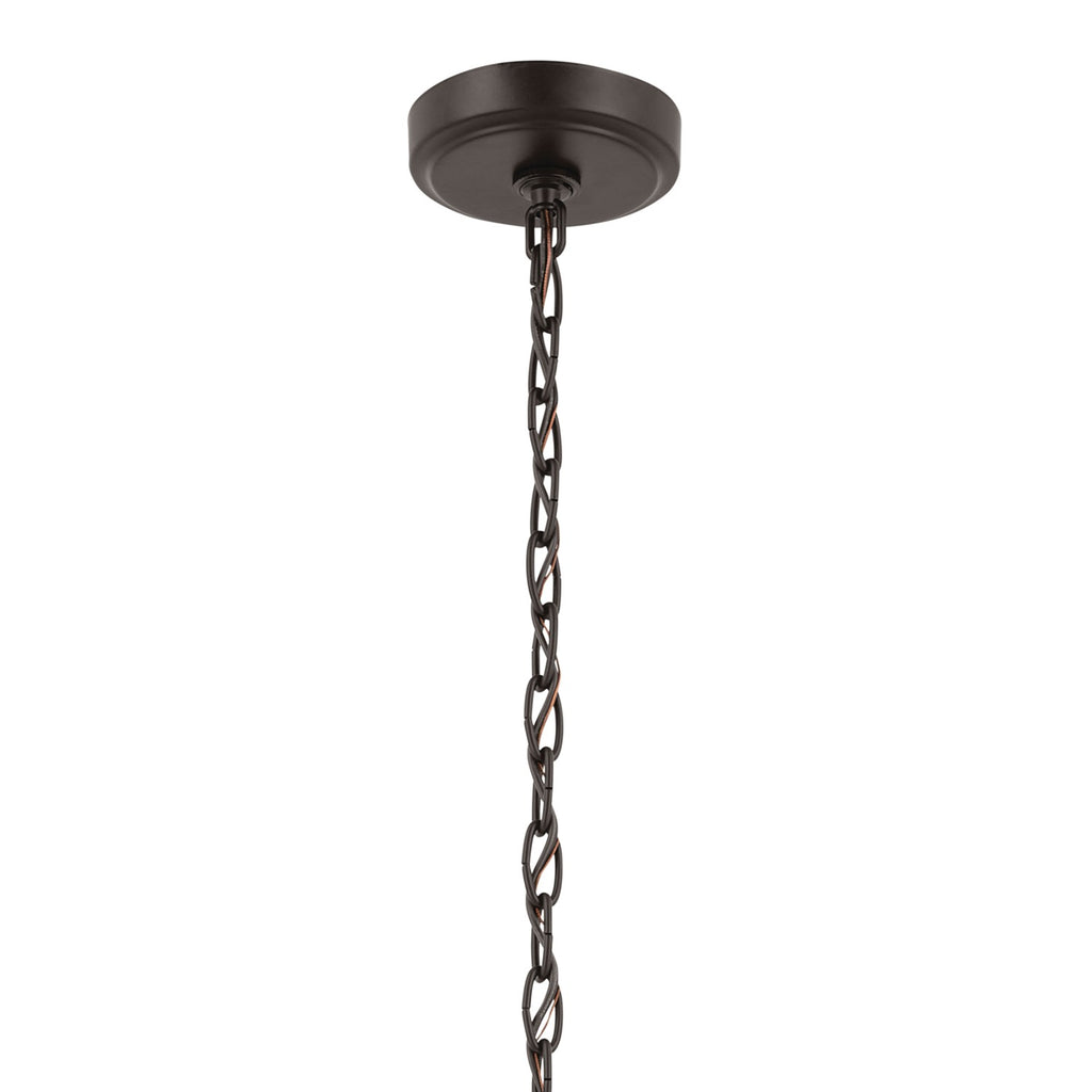 KICHLER 52616OZ Winslow 26-Inch 6 Light Chandelier With Clear Seeded Glass In Olde Bronze