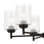KICHLER 52616OZ Winslow 26-Inch 6 Light Chandelier With Clear Seeded Glass In Olde Bronze