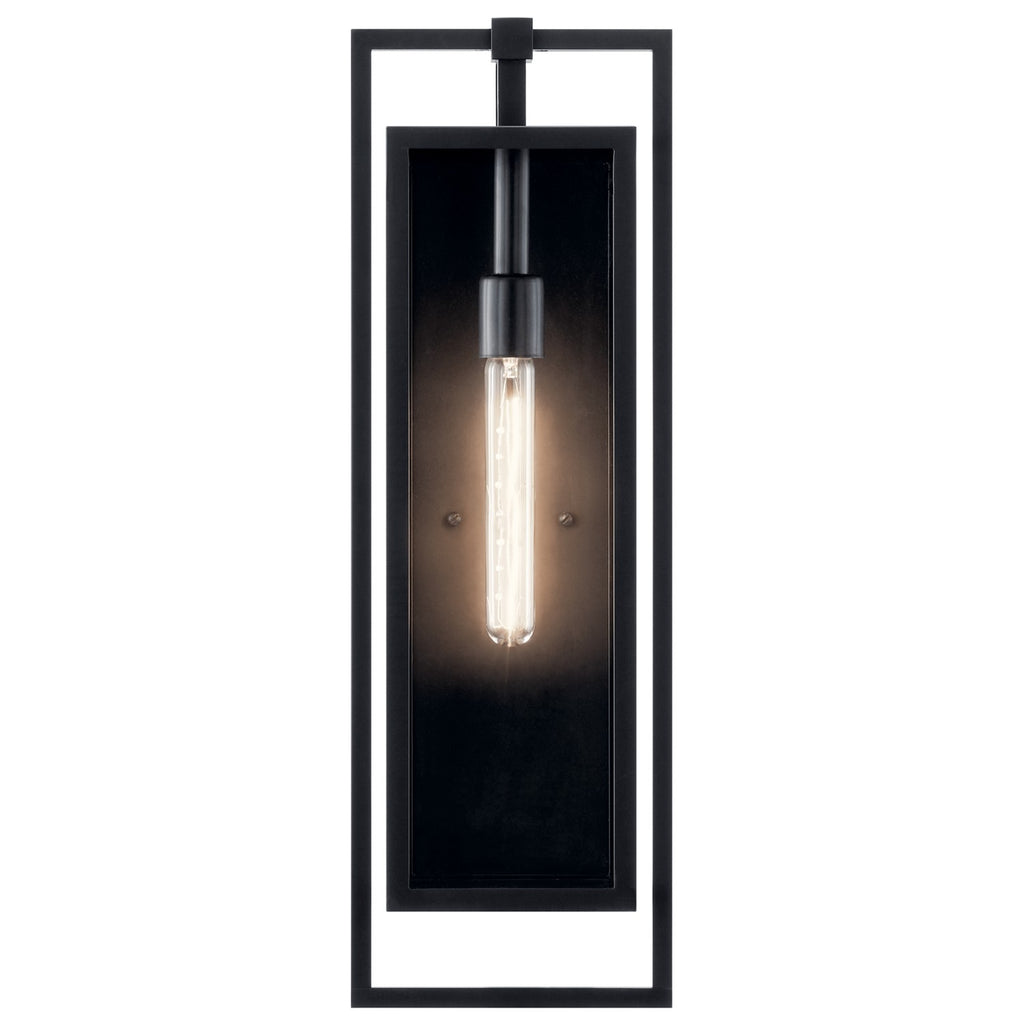 KICHLER 59089BK Goson 24" 1 Light Wall Light With Clear Glass In Black