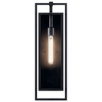 KICHLER 59089BK Goson 24" 1 Light Wall Light With Clear Glass In Black