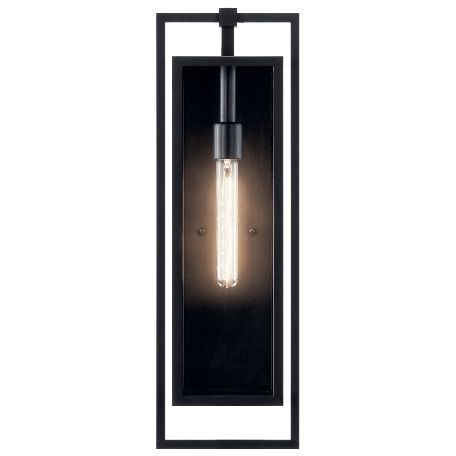 KICHLER 59089BK Goson 24" 1 Light Wall Light With Clear Glass In Black