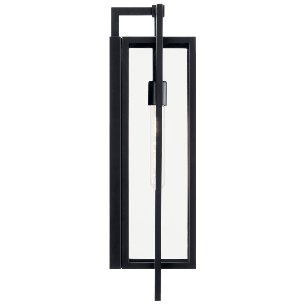 KICHLER 59089BK Goson 24" 1 Light Wall Light With Clear Glass In Black