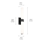KICHLER 83838 Izza 25.5 Inch Led Linear Bath Light In Matte Black