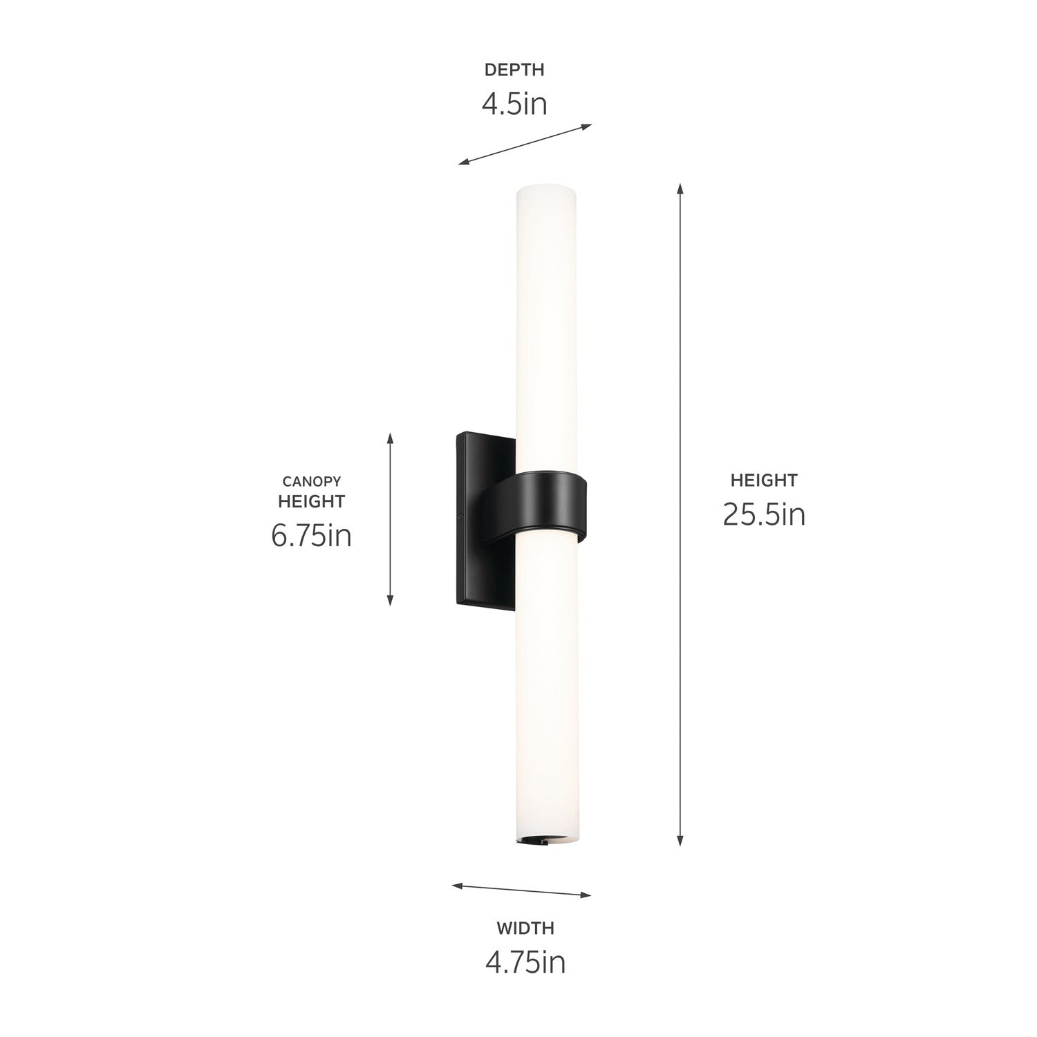 KICHLER 83838 Izza 25.5 Inch Led Linear Bath Light In Matte Black