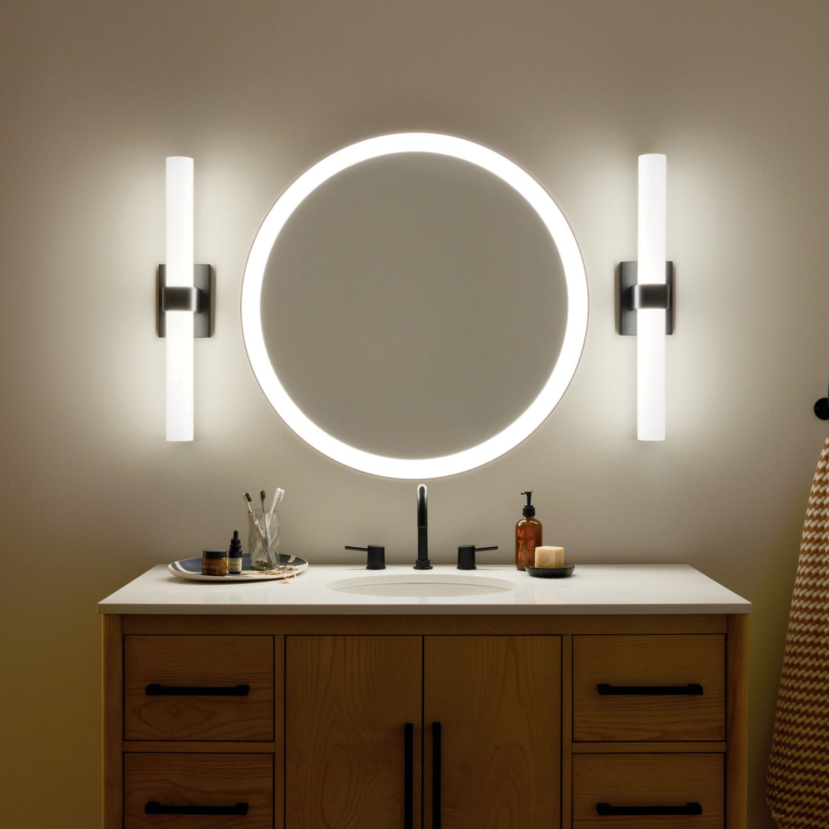 KICHLER 83838 Izza 25.5 Inch Led Linear Bath Light In Matte Black