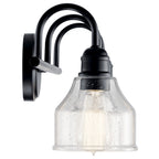 KICHLER 45973BK Avery 24 Inch 3 Light Vanity Light With Clear Seeded Glass In Black