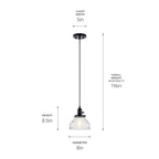 KICHLER 43850BK Avery 8.5 Inch 1 Light Bell Mini Pendant With Clear Seeded Glass In Black
