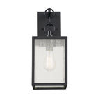 KICHLER 59006BKT Lahden 17" 1 Light Outdoor Wall Light With Clear Seeded Glass In Textured Black