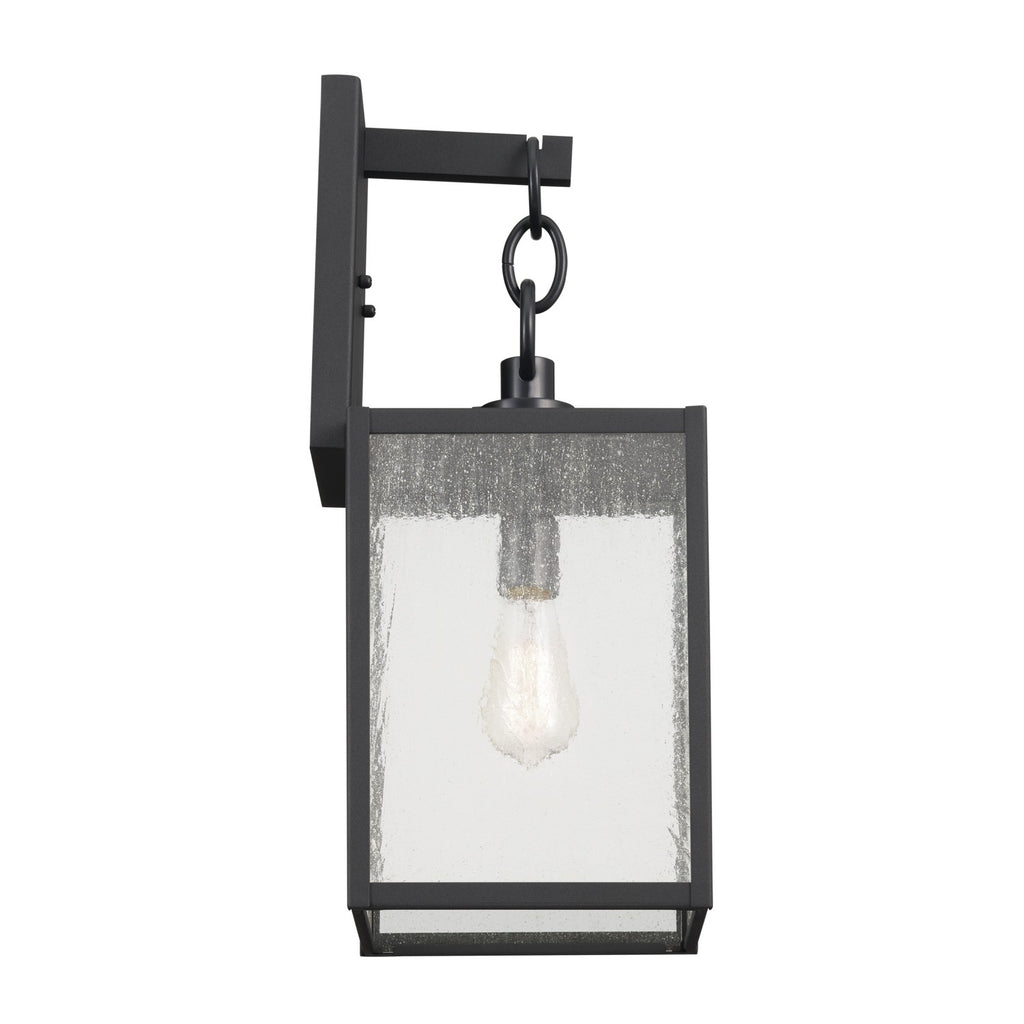KICHLER 59007BKT Lahden 21.75" 1 Light Outdoor Wall Light With Clear Seeded Glass In Textured Black