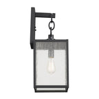 KICHLER 59007BKT Lahden 21.75" 1 Light Outdoor Wall Light With Clear Seeded Glass In Textured Black