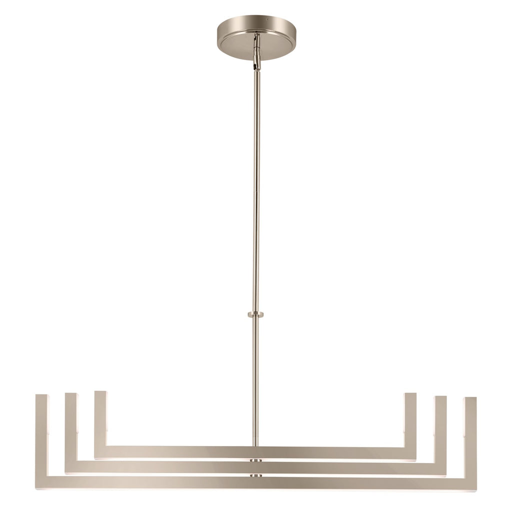 KICHLER 84328PN Priam 43.75 Inch 6 Light Led Chandelier In Polished Nickel