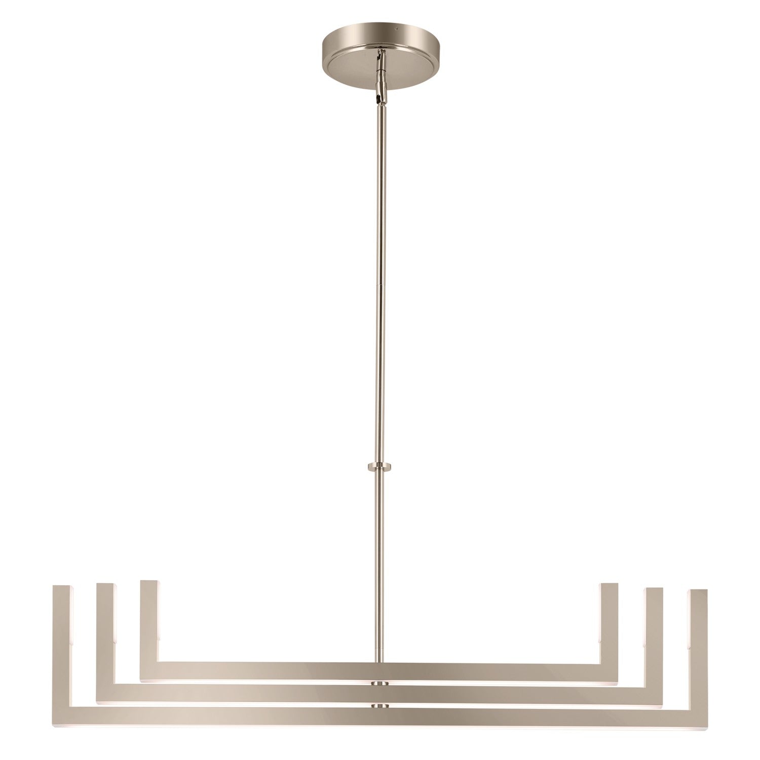 KICHLER 84328PN Priam 43.75 Inch 6 Light Led Chandelier In Polished Nickel