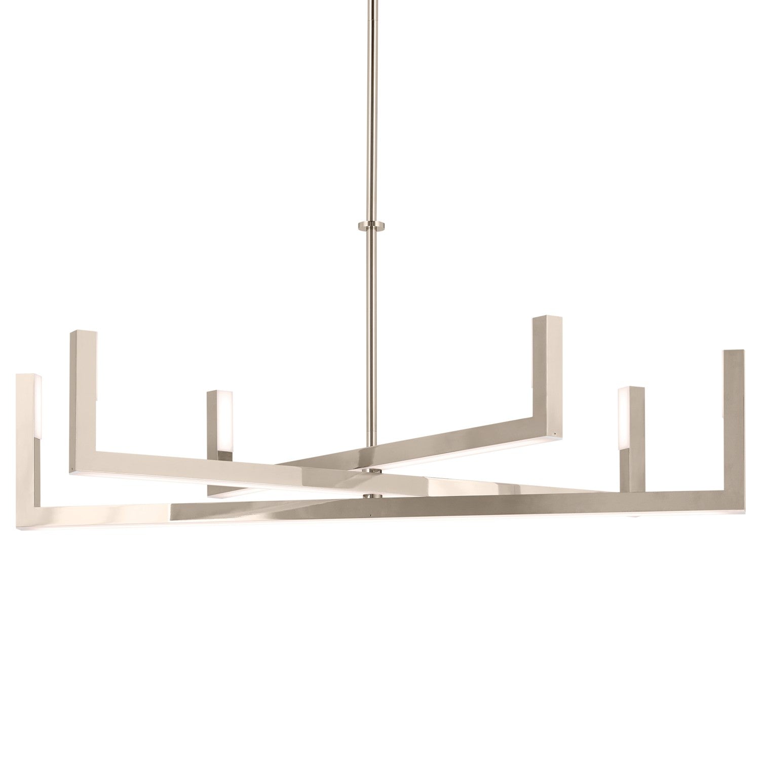 KICHLER 84328PN Priam 43.75 Inch 6 Light Led Chandelier In Polished Nickel