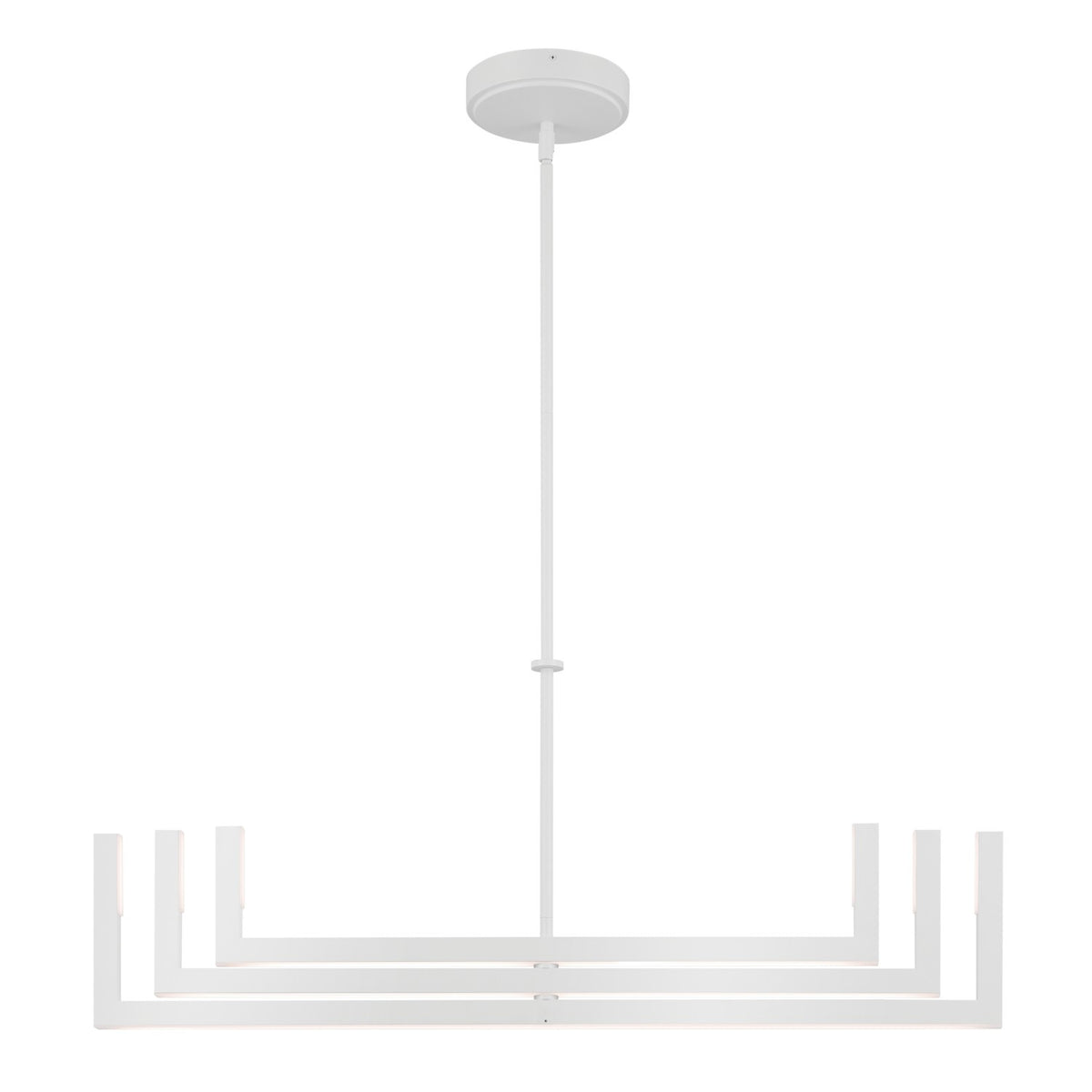 KICHLER 84328WH Priam 43.75 Inch 6 Light Led Chandelier In White