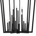 KICHLER 43499BK Abbotswell 49 Inch 16 Light Foyer Pendant In Black