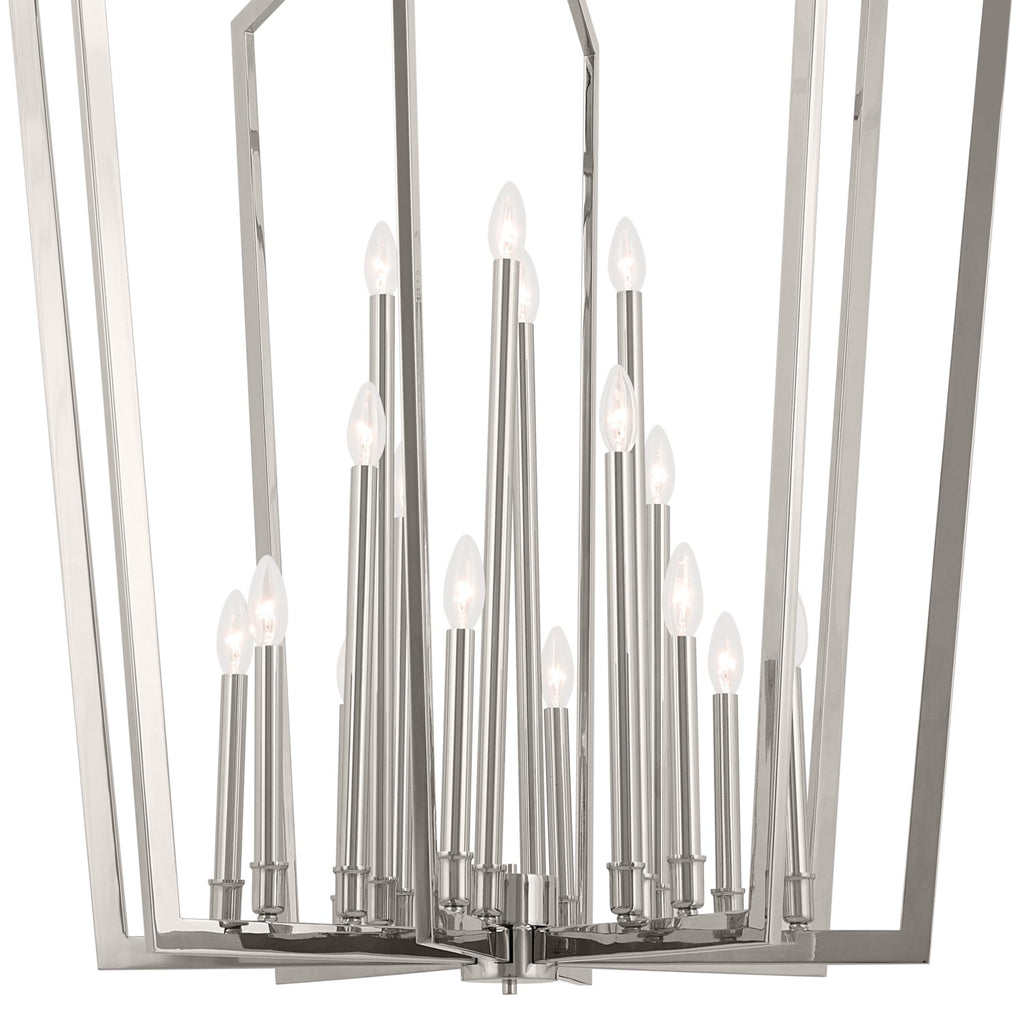 KICHLER 43499PN Abbotswell 49 Inch 16 Light Foyer Pendant In Polished Nickel