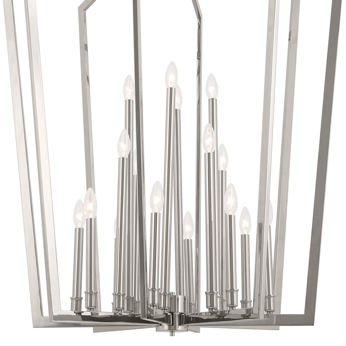 KICHLER 43499PN Abbotswell 49 Inch 16 Light Foyer Pendant In Polished Nickel