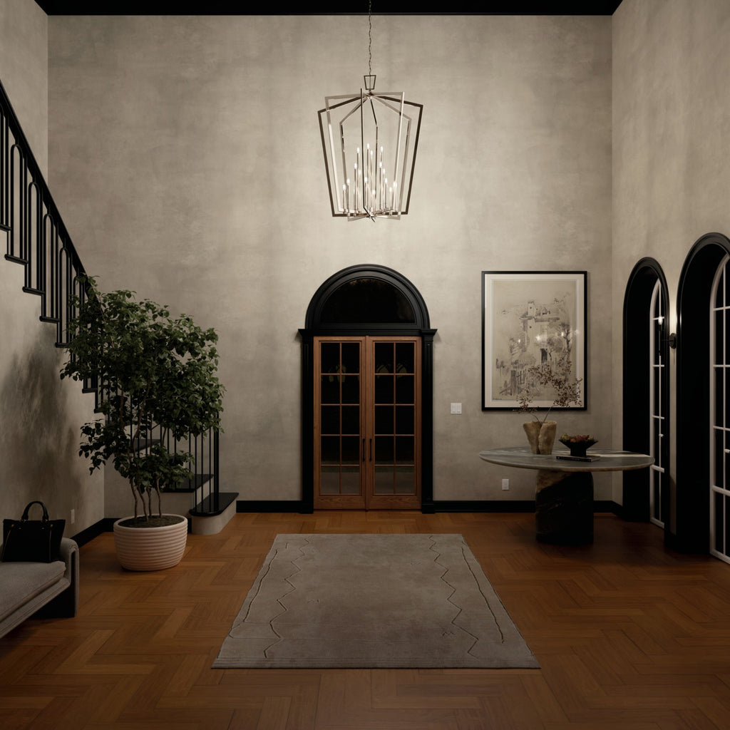 KICHLER 43499PN Abbotswell 49 Inch 16 Light Foyer Pendant In Polished Nickel