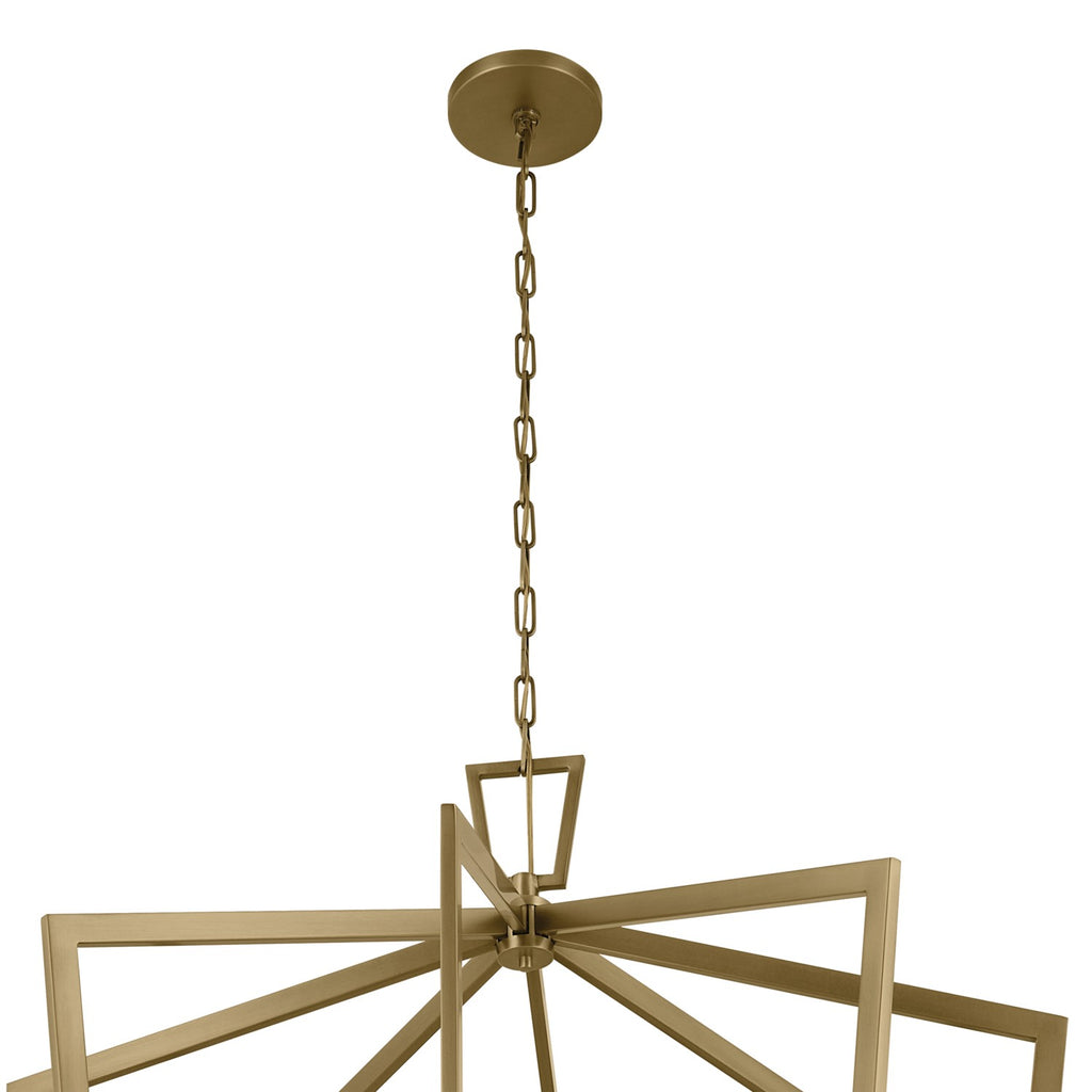 KICHLER 43499NBR Abbotswell 49 Inch 16 Light Foyer Pendant In Natural Brass