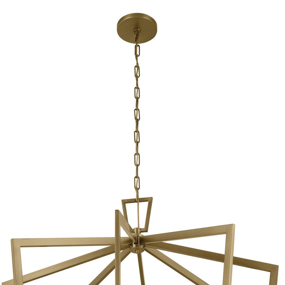 KICHLER 43499NBR Abbotswell 49 Inch 16 Light Foyer Pendant In Natural Brass