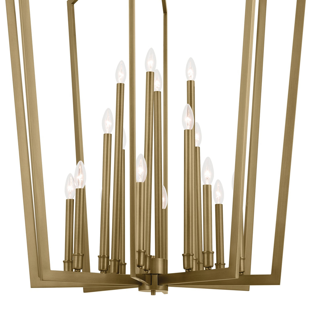 KICHLER 43499NBR Abbotswell 49 Inch 16 Light Foyer Pendant In Natural Brass