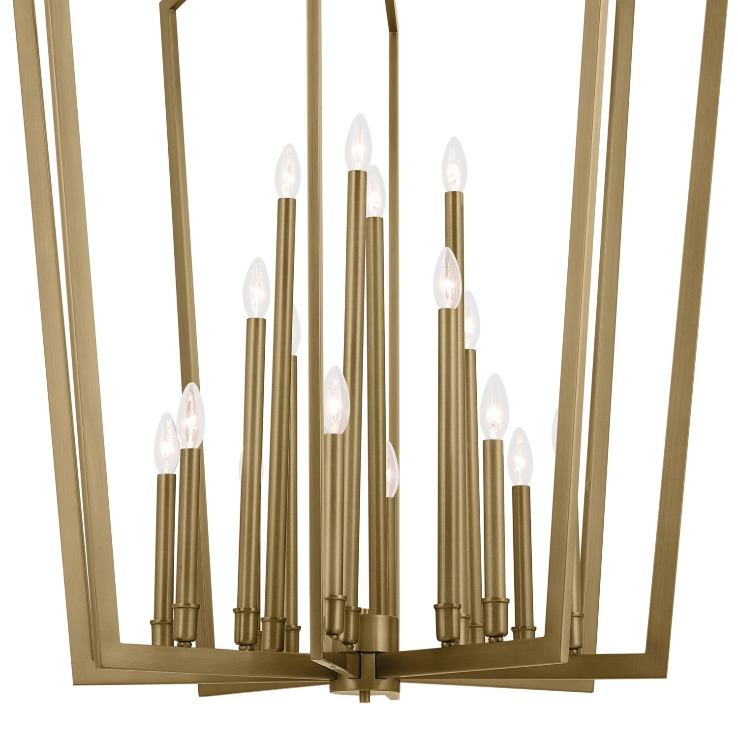 KICHLER 43499NBR Abbotswell 49 Inch 16 Light Foyer Pendant In Natural Brass