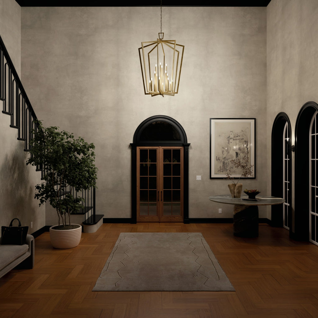 KICHLER 43499NBR Abbotswell 49 Inch 16 Light Foyer Pendant In Natural Brass