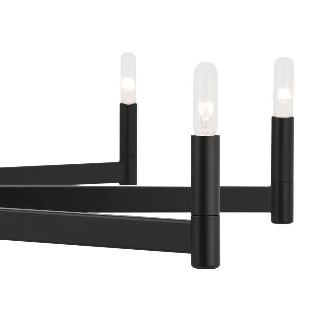 KICHLER 52613BK Erzo 48" 10 Light Chandelier In Black