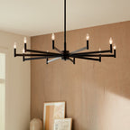 KICHLER 52613BK Erzo 48" 10 Light Chandelier In Black