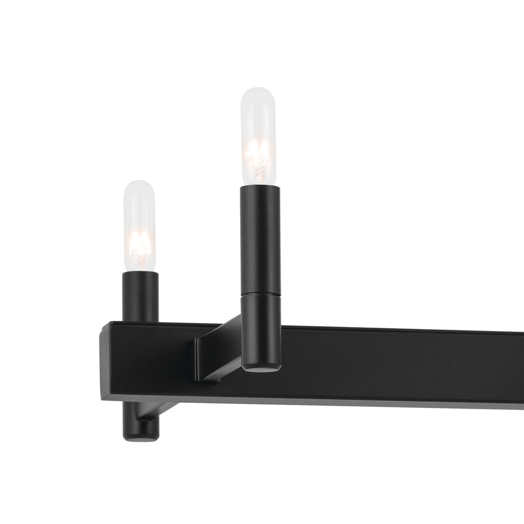 KICHLER 52614BK Erzo 50" 10 Light Linear Chandelier In Black