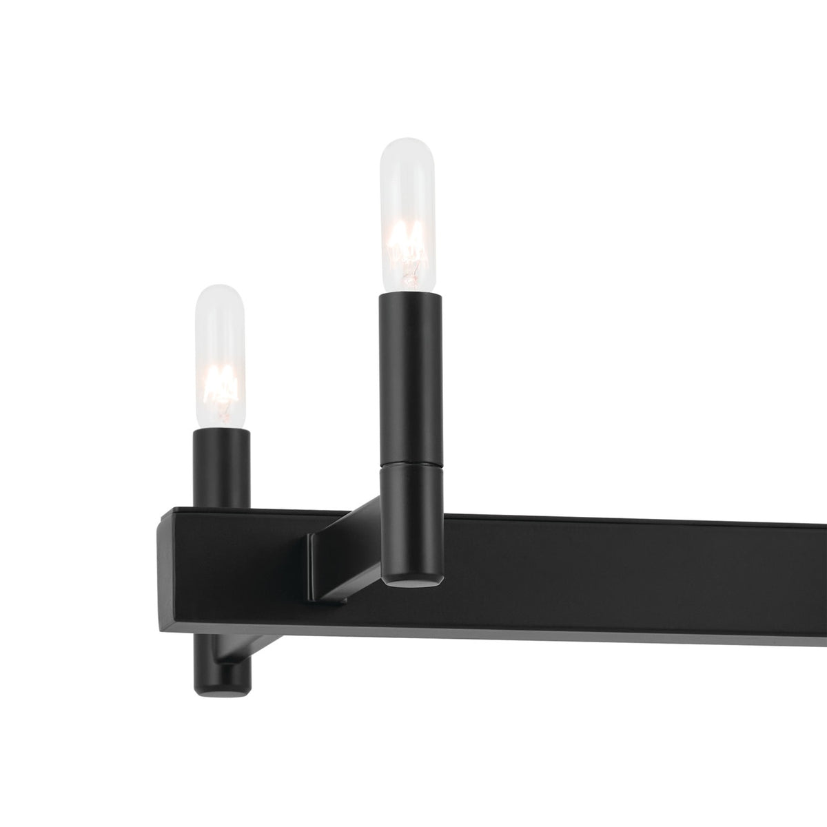 KICHLER 52614BK Erzo 50" 10 Light Linear Chandelier In Black