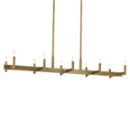 KICHLER 52614NBR Erzo 50" 10 Light Linear Chandelier In Natural Brass
