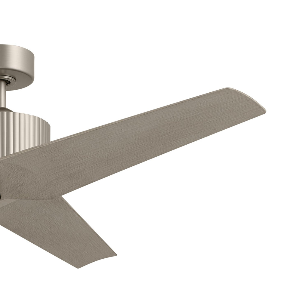 KICHLER 330130NI 56 Inch Almere 3 Blade Indoor Ceiling Fan In Brushed Nickel With Washed Grey Bladesâ 