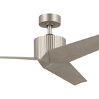 KICHLER 330130NI 56 Inch Almere 3 Blade Indoor Ceiling Fan In Brushed Nickel With Washed Grey Bladesâ 