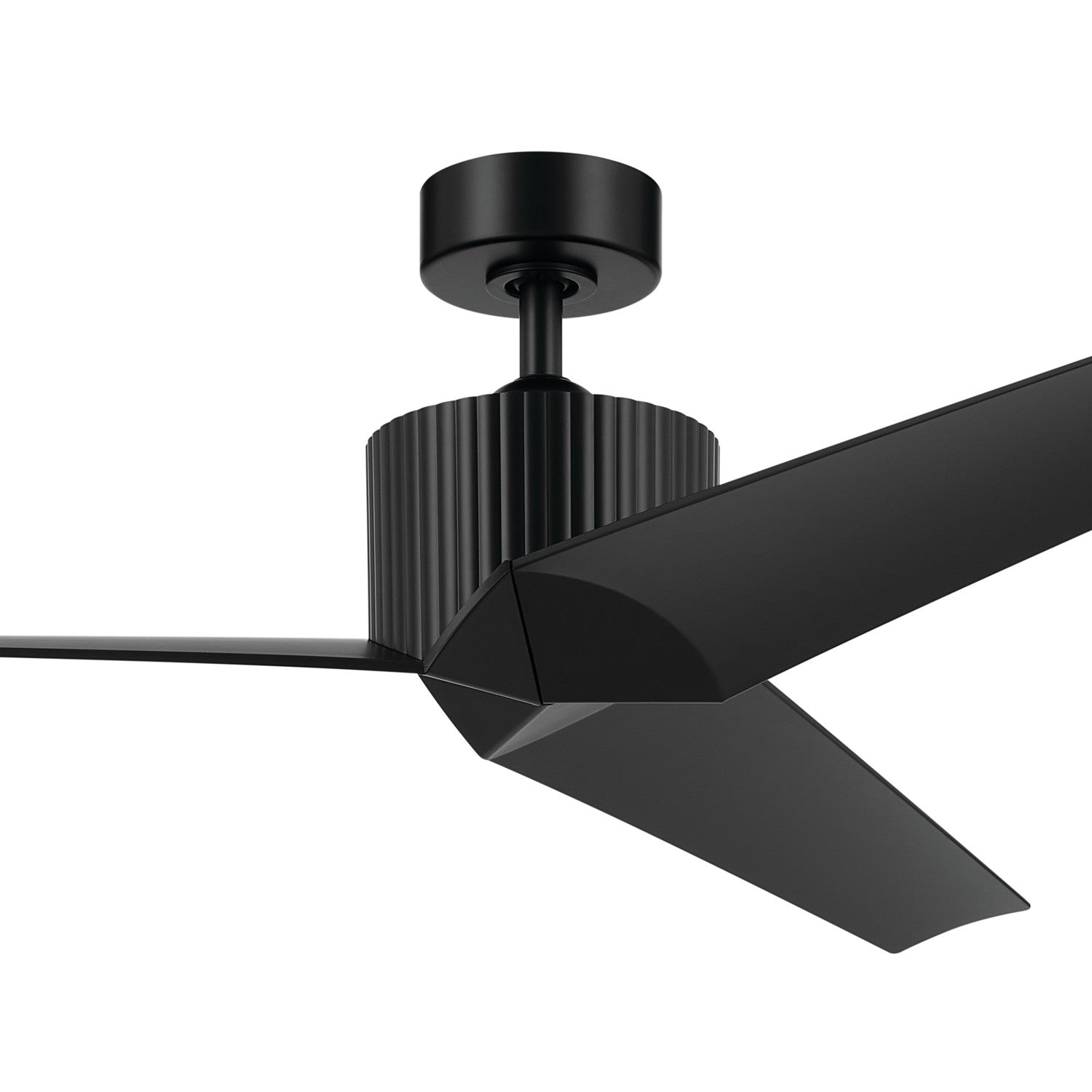 KICHLER 330130SBK 56 Inch Almere 3 Blade Indoor Ceiling Fan In Satin Black With Satin Black Bladesâ 