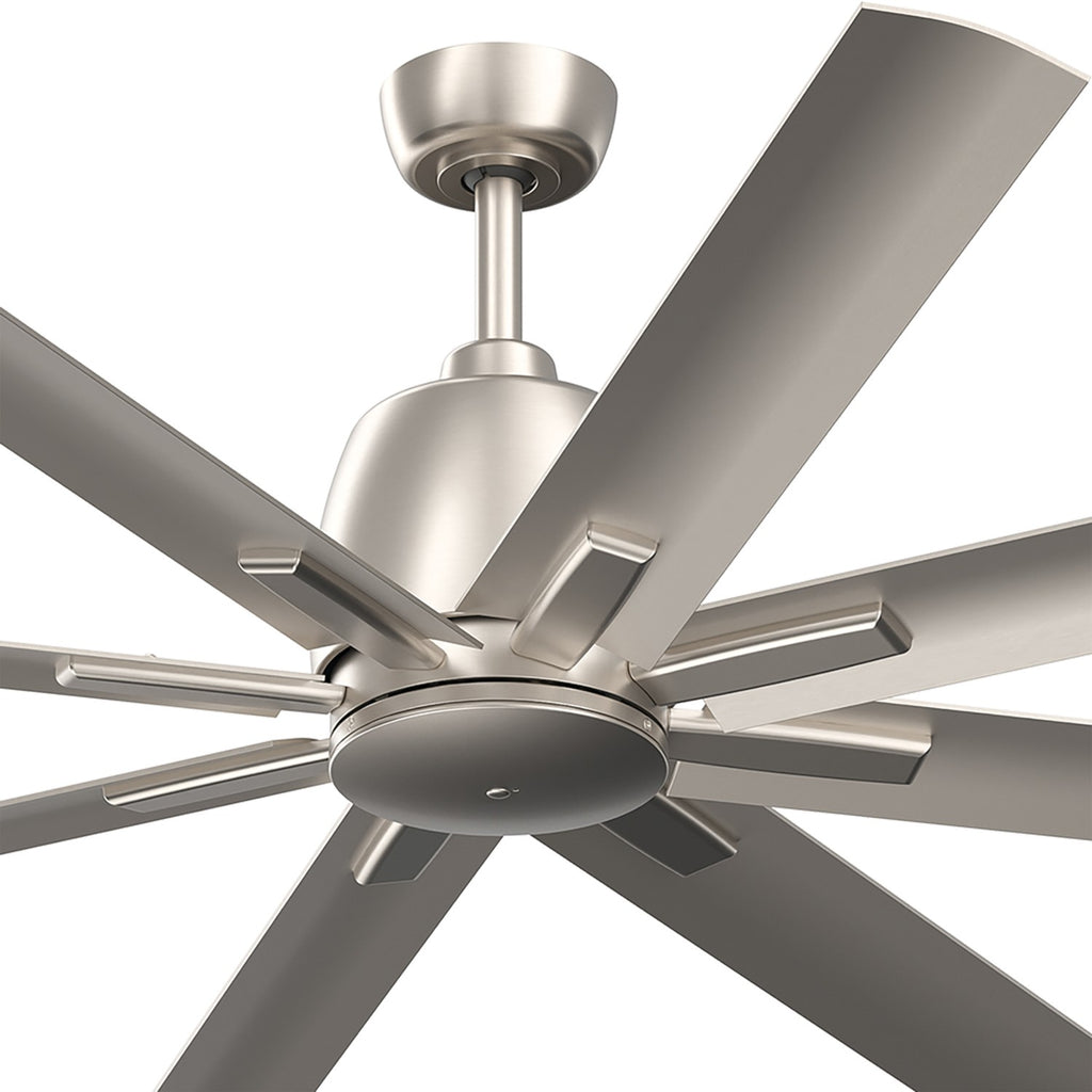 KICHLER 310265NI 65 Inch Breda 8 Blade Ceiling Fan In Brushed Nickel With Brushed Nickel Blades