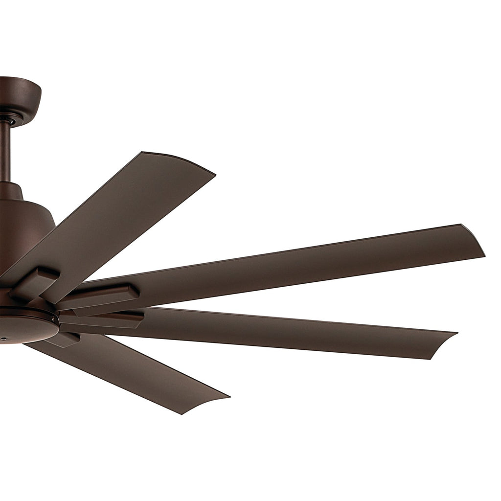 KICHLER 310265SNB 65 Inch Breda 8 Blade Ceiling Fan In Satin Natural Bronze With Satin Natural Bronze Blades