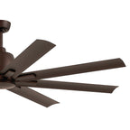 KICHLER 310265SNB 65 Inch Breda 8 Blade Ceiling Fan In Satin Natural Bronze With Satin Natural Bronze Blades
