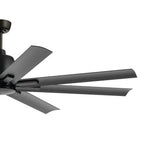 KICHLER 310265SBK 65 Inch Breda 8 Blade Ceiling Fan In Satin Black With Satin Black Blades