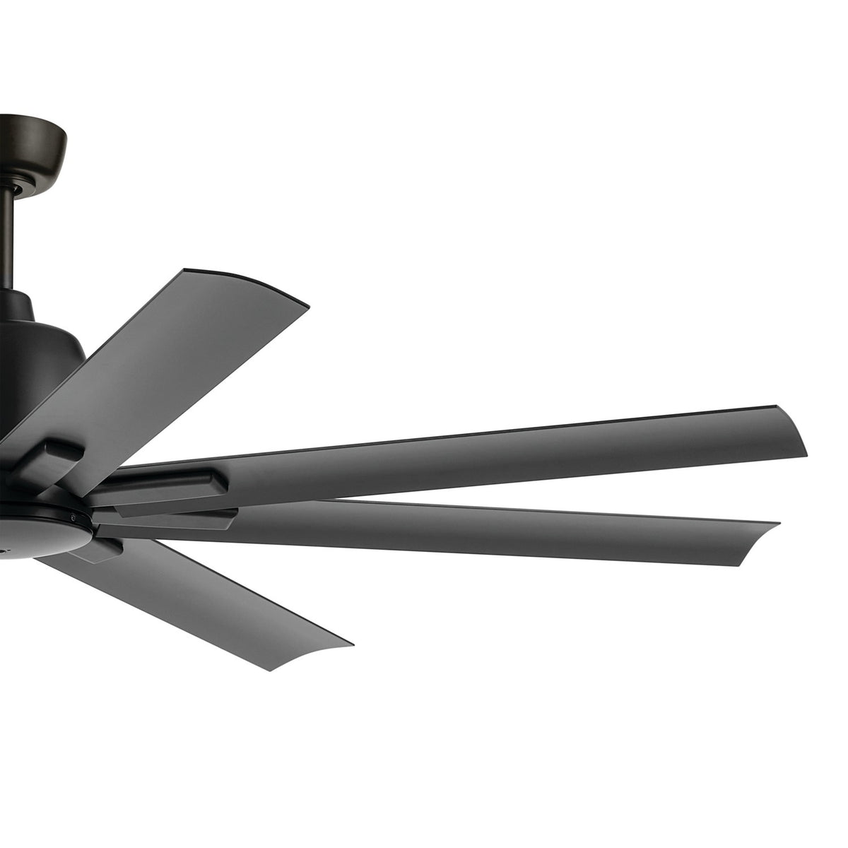 KICHLER 310265SBK 65 Inch Breda 8 Blade Ceiling Fan In Satin Black With Satin Black Blades