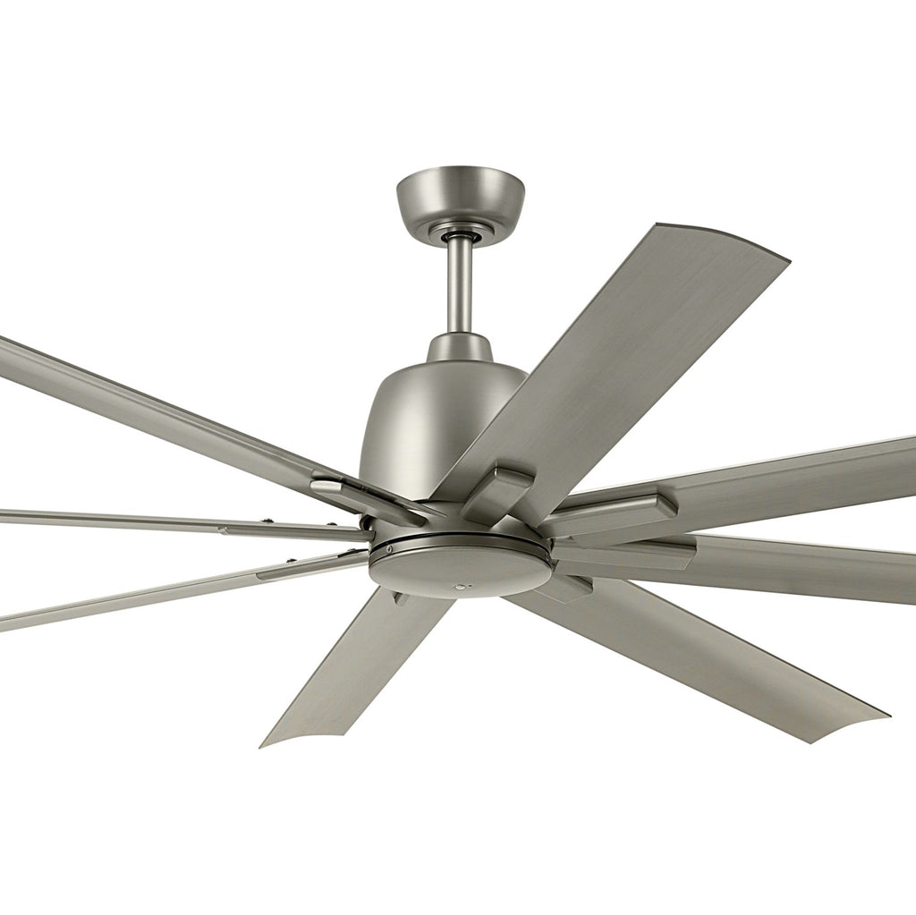 KICHLER 310275NI 75 Inch Breda 8 Blade Ceiling Fan In Brushed Nickel With Brushed Nickel Blades