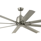 KICHLER 310275NI 75 Inch Breda 8 Blade Ceiling Fan In Brushed Nickel With Brushed Nickel Blades