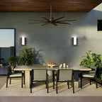 KICHLER 310275SNB 75 Inch Breda 8 Blade Ceiling Fan In Satin Natural Bronze With Satin Natural Bronze Blades