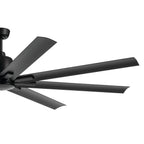 KICHLER 310275SBK 75 Inch Breda 8 Blade Ceiling Fan In Satin Black With Satin Black Blades
