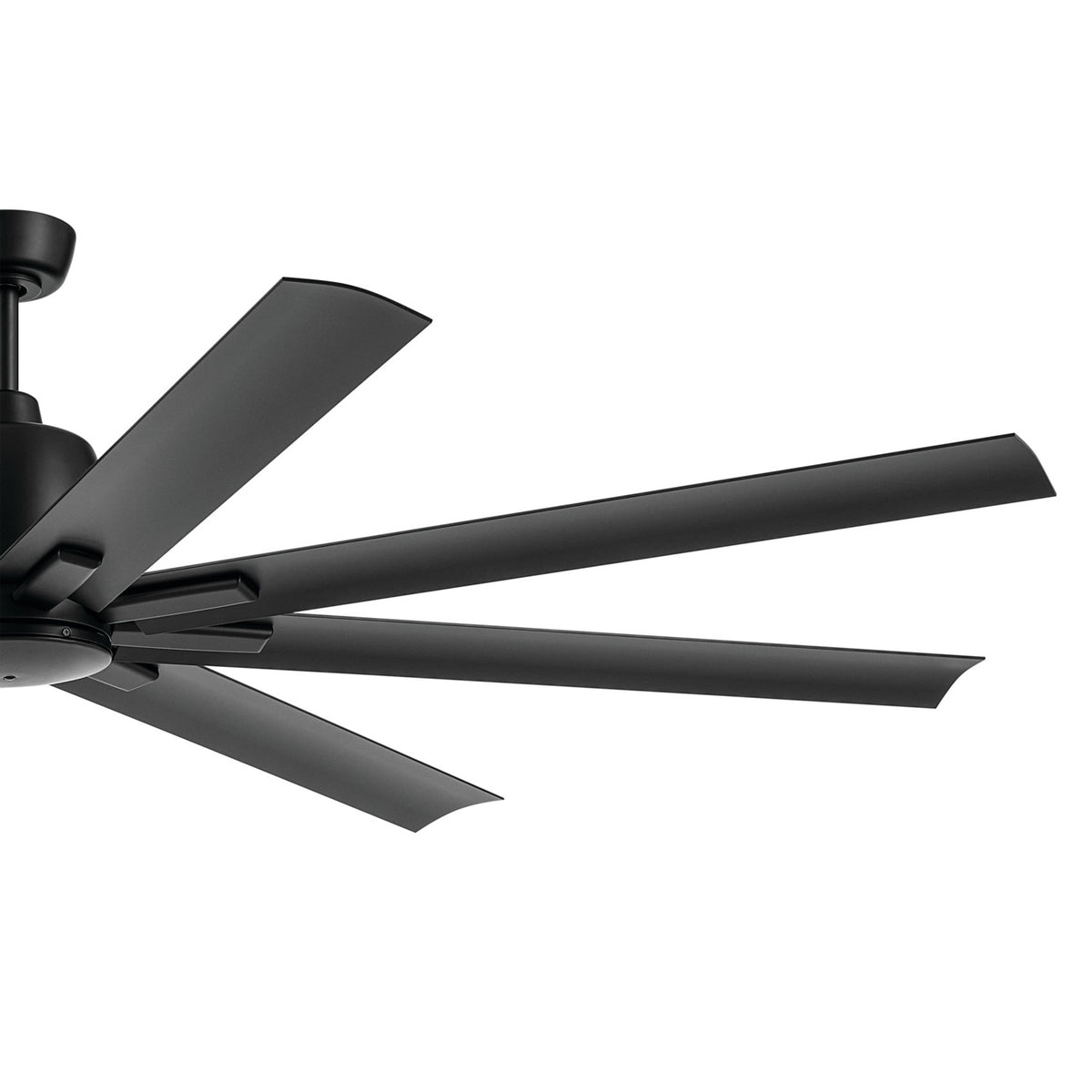 KICHLER 310275SBK 75 Inch Breda 8 Blade Ceiling Fan In Satin Black With Satin Black Blades