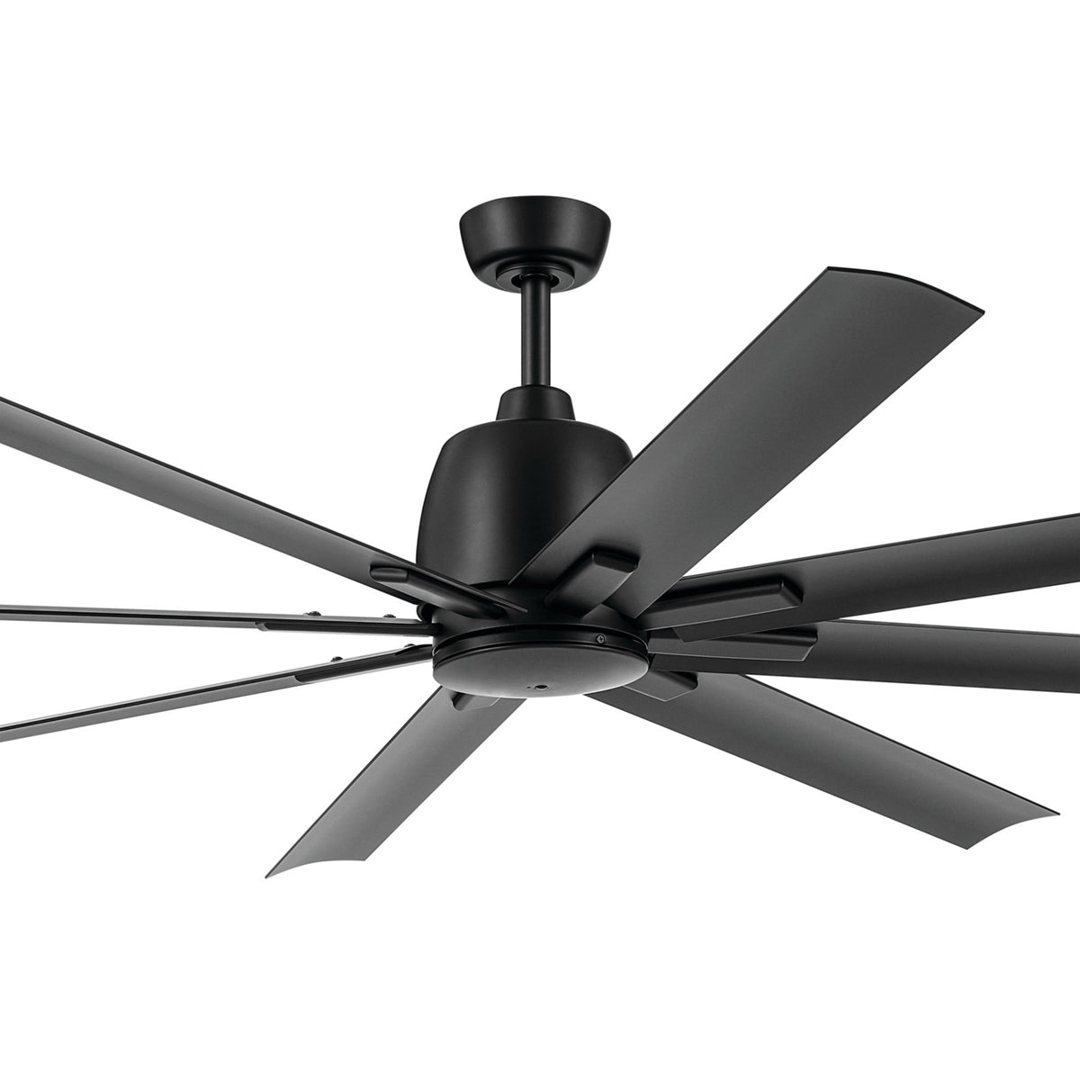 KICHLER 310275SBK 75 Inch Breda 8 Blade Ceiling Fan In Satin Black With Satin Black Blades
